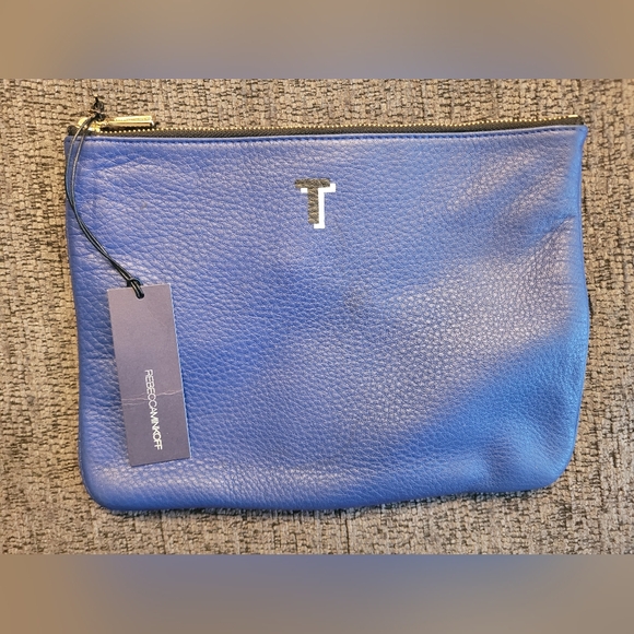 $15 For $95 NWT!! "T" MONOGRAM Rebecca Minkoff Jody CLUTCH Electric Blue💙 - Picture 7 of 9